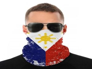 Eşarp Filipin Filipinler Bayrak Yarım Yüz Maskesi Cadılar Bayramı Boyun Gaiter Tübüler Bandanas Toz geçirmez Kafa Bandı Bisiklet Kampı 4760719