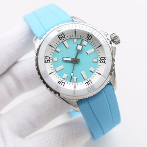 Mens Watch 42mm Automatic Mechanical Watches for Men Business Wristwatch Rubber Strap Ceramic Ring Mouth Waterproof Wristwatches Montre De Luxe