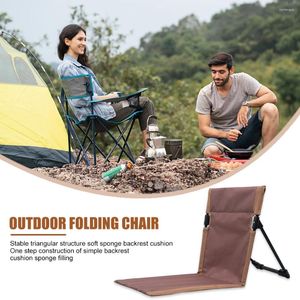 Lägermöbler Portable Camping Chair Universal Foldbar Seat Cushion Lätt ryggstöd Bekväma slitbeständiga utomhusförsörjningar