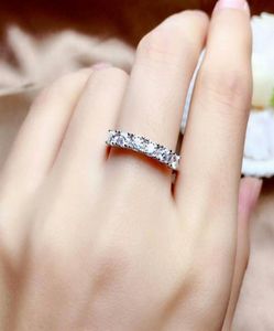 Meibapj Glittering Natural 3mm Moissanite Gemstone Classic Simple Ring for Women 925 Sterling Silver Fine Wedding Jewelry CJ1912108922496