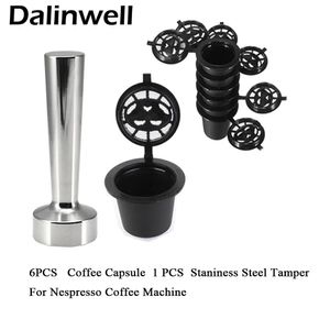 Filter Wiederverwendbare Nespresso-Kaffeekapseln Tasse Stainess Steel Coffee Tamper Nachfüllbare Kaffeekapsel Nachfüllfilter Coffeeware Geschenk T20