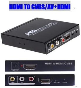 Anschlüsse HDMI zu RCA /AV/CVBS und HDMI-Konverter, zwei Verteiler mit AV-HDMI-Ausgangssplitter
