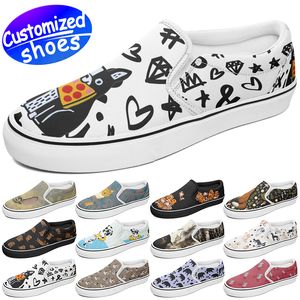 Maßgeschneiderte Schuhe elastisches Band Sternliebhaber SLIP ON DIY Schuhe Retro Freizeitschuhe Herren Damen Schuhe Outdoor Sneaker grün blau große Größe EUR 29-49