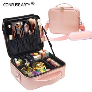 Women Makeup Large Capacity Cosmetic Bag Beauty Salon Tattoos Nail Art Tool Bin Case 240104