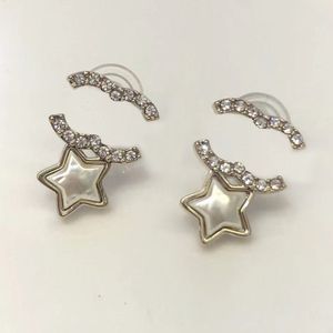 Superior Star Pearl Diamond Earrings 14Style Designer Studs Varumärke Letter Earring Women Love Gifts Par 925 Silver Copper Stud Fashion Accessorie Jewelry