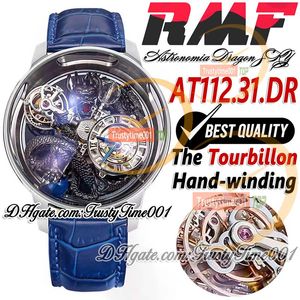 RMF AT112.31.DR Astronomia Tourbillon Mechanical Mens Watch 3D Art Black Dragon Celestial Body Dial Alligator Leather Strap Super Edition trustytime001 Watches