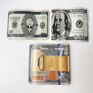 Mylar Bags Money Printed Design Reusable 10Gスタンドアップパッケージポーチアルミニウムフードストレージスナックバッグジッパーロックndbst