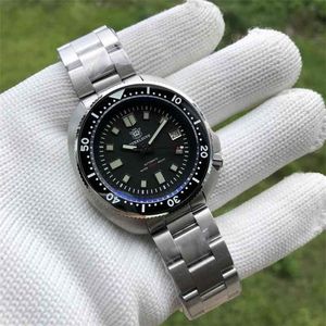 SD1970 SteelDive varumärke 44mm män NH35 Dive Watch med keramisk bezel 210407241U