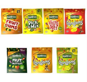 أكياس التغليف rownfrees حتى ur gummies ed edible mylar التعبئة والتغليف أكياس عشوائية اللثة الفاكهة تختار مزيج الهلام الكثير