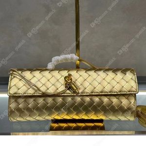 Neue Knoten-Minaudiere-Clutch-Taschen, Modedesigner, Foulard, Intreccio-Leder, Minaudiere, Splitter, goldener Magnetrahmenverschluss, Muse-Messing-Finish, Damen-Abendtasche