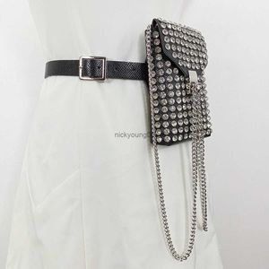 Belts Fashion Mini Coin Purse Multi-functional PU Leather Wallet Money Belt Bag Rhinestone Small Multi-Card Women Clutch Card Holder