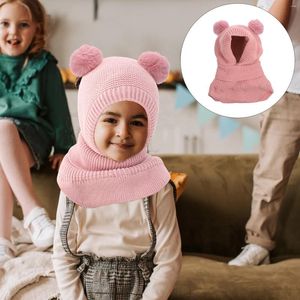 Berets Warme Mützen Winter Baby Versorgung Cartoon Mädchen Garn Kinder Hut Ohrenschützer für Babys