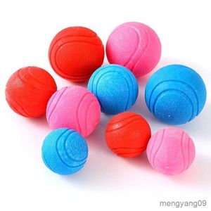 Hundespielzeug, Kauartikel, HOOPET Hundespielzeug, Gummiball, bissfester Ball, Spielzeug für Hunde, Welpen, Teddy, Pitbull, rote Farbe, fester Ball, S-XL, Heimtierbedarf