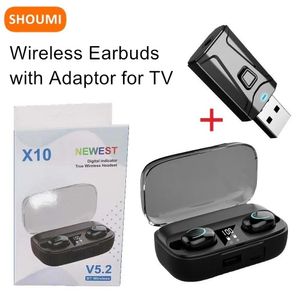 Earphones New Wireless Headphones Bluetooth Headset Tws Earbuds InEar Earphone Pair Pods with Mic USB Adaptor for Xiaomi Phone PC TV Game