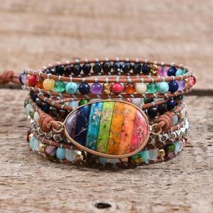 Pulseira boêmia envoltória pulseira chakra amizade pulseiras mulheres joias veganas presentes exclusivos irmã dropshipping