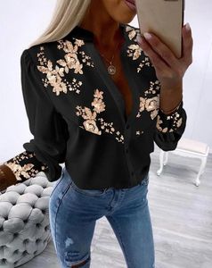 Women's T Shirts Black Long Sleeve Top Clothing 2024 Fashionabla Casual Sexig Floral Design Sequin Knapped Dekorera