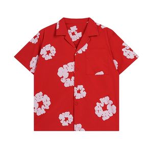 Novos designers camisa masculina t camisas dos homens t-shirts vermelho lágrimas grinalda mulheres t masculino casual manga curta roupas de rua