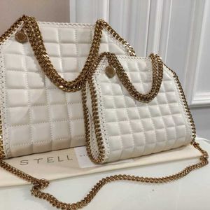 Stella McCartney Diamond Wysokiej jakości nowa szachownicza torba łańcuchowa wzorzyste pojedyncze ramię Crossbody Designer Torby Hobo Wysokiej klasy Bag worka 240104