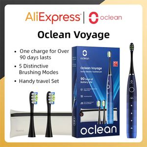 Oclean Voyage Sonic elektrische Zahnbürste, Reisezahnbürsten-Set, wiederaufladbar, automatischer Ultraschall-IPX7-Ultraschall-Zahnaufheller 240104