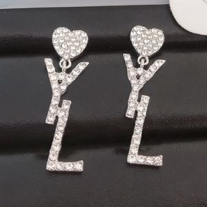 Fashion Heart Diamond Letter Designer Studs Brand Earrings Pearl EarDrop Geometric Men Women Gold Plated Silver Stud Earring Wedding Party Jewerlry Accessory