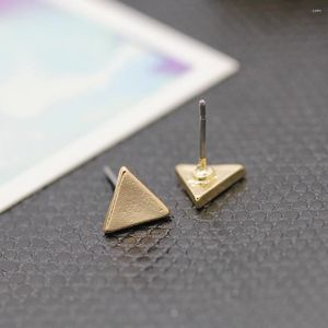 Stud Earrings 2024 Minimalist Brief Cool Style Gold/Silver/Black Plated Alloy Triangle/Round/Square Studs For Women Dress Jewelry