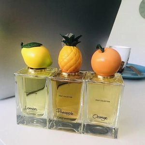 Fruit Collection Ananas Lemon Orange Shape Parfum Sweet Fruit Citrus Vanilla Parfume Fragrance Eau de Parfum For Women Men 150 ML