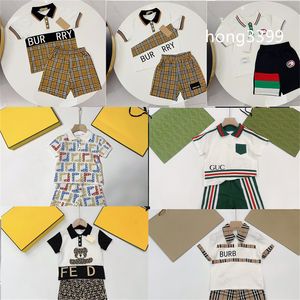 子供用セット衣料品ポロTシャツスーツ2ピースメーター高品質の夏の服漫画短袖Tシャツショーツ90cm-150cmA32