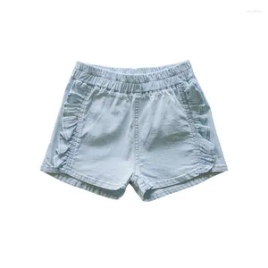 Shorts bebê meninas denim adolescente verão plissado calças crianças roupas de algodão jean curto para 1-12yrs adolescente cc108