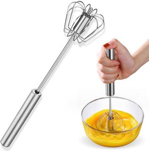 Frullino per le uova in acciaio semiautomatico Utensili per uova Mescolare le uova Frusta per panna Frusta Frusta Miscelatore manuale Utensili da cucina per la casa Uova Frullatore a immersione Accessori