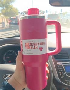 Winter Pink Shimmery Limited Edition 40 Oz Tumblers 40oz Mugs Confer Lid Straw Big Crugh