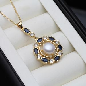 2024 Trendy Freshwater Pearl Necklace Trendy Gold-Plated Pearl Pendant Wife and Mother's Anniversary Gift 240104