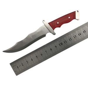 Coltello da tasca pieghevole multiuso per campeggio all'aperto di qualità stabile Coltello a lama fissa con manico in legno con taglierina per corda