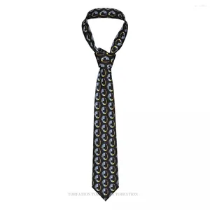 Laços grandes o preto daft punk impressão casual unissex gravata diária desgaste estreito listrado magro cravat