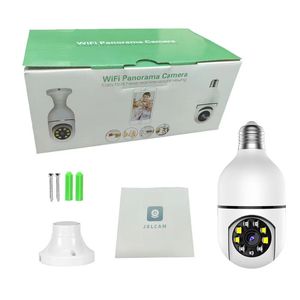 E27 IP -glödlampa Camera WiFi Baby Monitor 1080p Mini Indoor CCTV Security AI Tracking Audio Video Surveillance Camera Smart Home Monitoring Equipments DHL FAST