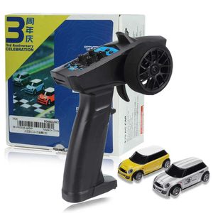 Araba Elektrik/RC Araba Turbo Yarışı RTR 1/76 İki RC Araç 3rd Yıldönümü Sürümü Mini Tam Orantılı Çocuk Oyuncaklar Elektrikli Araç Kapalı