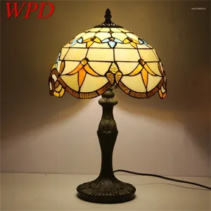 Table Lamps WPD Tiffany Lamp Modern For Bedroom Creative Flower Figure LED Light Home Decoration