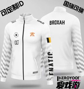 Men039S Jackets 맞춤형 FNATIC 팀 유니폼 e 스포츠 DOTA2 영웅 CSGO 리그 재킷은 ID2022 Global Finals3800421이 될 수 있습니다.