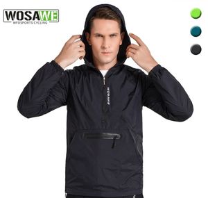 Wosawe men's road bike ciclismo hoodies jaqueta impermeável reflexiva ciclismo equitação jaquetas com capuz blusão M-3XL 240104