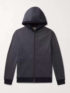 Designer hoodies för män loro kashmir och siden-blandning zip-up hoodie mens hooded piana kvinnor långa ärm toppar zip up rockar