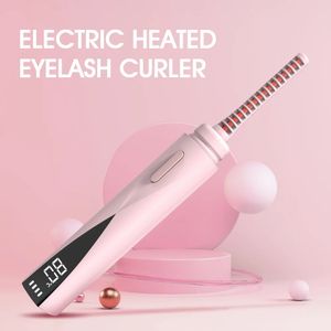 Electric Eyelash Curler pincette Lash Curler Tillbehör Uppvärmning varaktigt kvalitativt naturligt pincett Skönhetsmakeupverktyg 240104