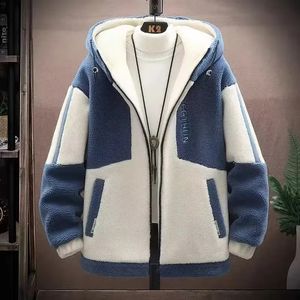 Herbst Herren Jacken Koreanische Mode Streetwear Harajuku Winter Mit Kapuze Jacken Casual Männer Kleidung Wolle Jacken Warme Jacke 240105