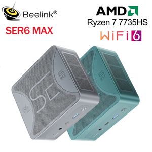Beelink Ser6 Max Ryzen7 7735HS 6900HX TDP 54W Mini PC DDR5 32GB SSD 500GB NVME SSD SER7 7840HS TDP 65W Oyun Bilgisayar 240104