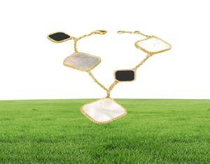 5 Mos Fashion Classic 4/Four Leaf Clover Bracelets Pendants Mother-of-Pearl V gold Plated 18K for Women & Girls Valentine's Mother's Day Jewelry-Gift3444219