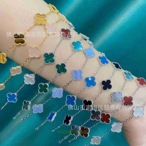 Clover Armband Womens Designer Armband Four Leaf Clover Five Flower Armband Rose Golden Red Agate Malachite Pink and Fritillaria With Box