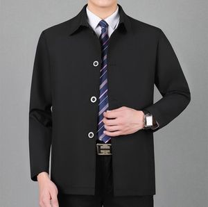 Men Loose Business Jacket Men Social Blazer Solid Color Thin Casual Jackets for Male Coat Spring Autumn Office Dress Outerwear