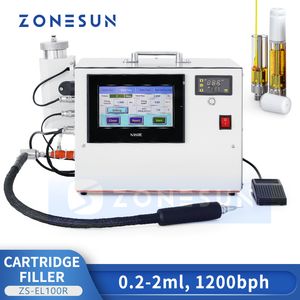 ZONESUN ZS-EL100R Filling Machine liquid juice Oil Cartridge Atomizer Vial Syringe Handheld Small Production