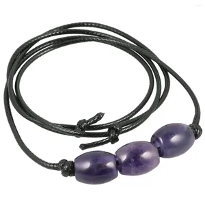 Ожерелья-подвески TUMBEELLUWA, ожерелье из натуральных хрустальных каменных бусин с регулируемым шнуром для мужчин и женщин, ювелирные изделия
