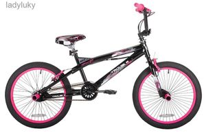 Cyklar 20 flickors BMX -cykel svart/rosa barncyklar för flickorl240105