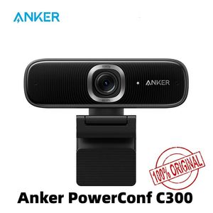 Anker Powerconf C300 Akıllı Tam HD Web Kamerası Çerçeveleme Otomatik Nişanya Webcam 1080p Gürültü Koşu Mikrofonları ile Mini Kamera A3361 240104