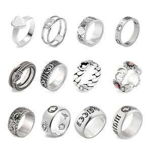 Classic Designer Branded Band Rings For Men Women Luxury Jewelry Top Quality Letters Birds 925 Silver Fashion Ring Kawux